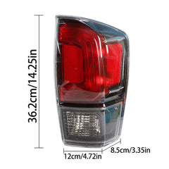 TOPPARTZ For 16-21 Toyota Tacoma Black Bezel Tail Lights Brake Lamp Left + Right