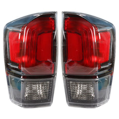 TOPPARTZ For 16-21 Toyota Tacoma Black Bezel Tail Lights Brake Lamp Left + Right