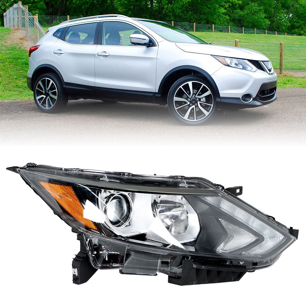 TOPPARTZ For 17-19 Nissan Rogue Sport Halogen Headlight Assembly Black Passenger