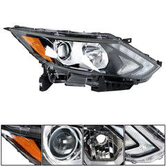 TOPPARTZ For 17-19 Nissan Rogue Sport Halogen Headlight Assembly Black Passenger