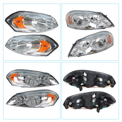 TOPPARTZ For 2006-2013 Chevrolet Impala Headlights Assembly Headlamp Chrome RH&LH
