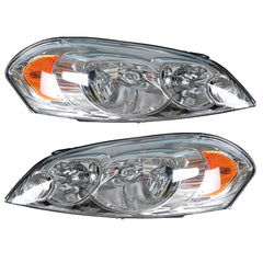 TOPPARTZ For 2006-2013 Chevrolet Impala Headlights Assembly Headlamp Chrome RH&LH