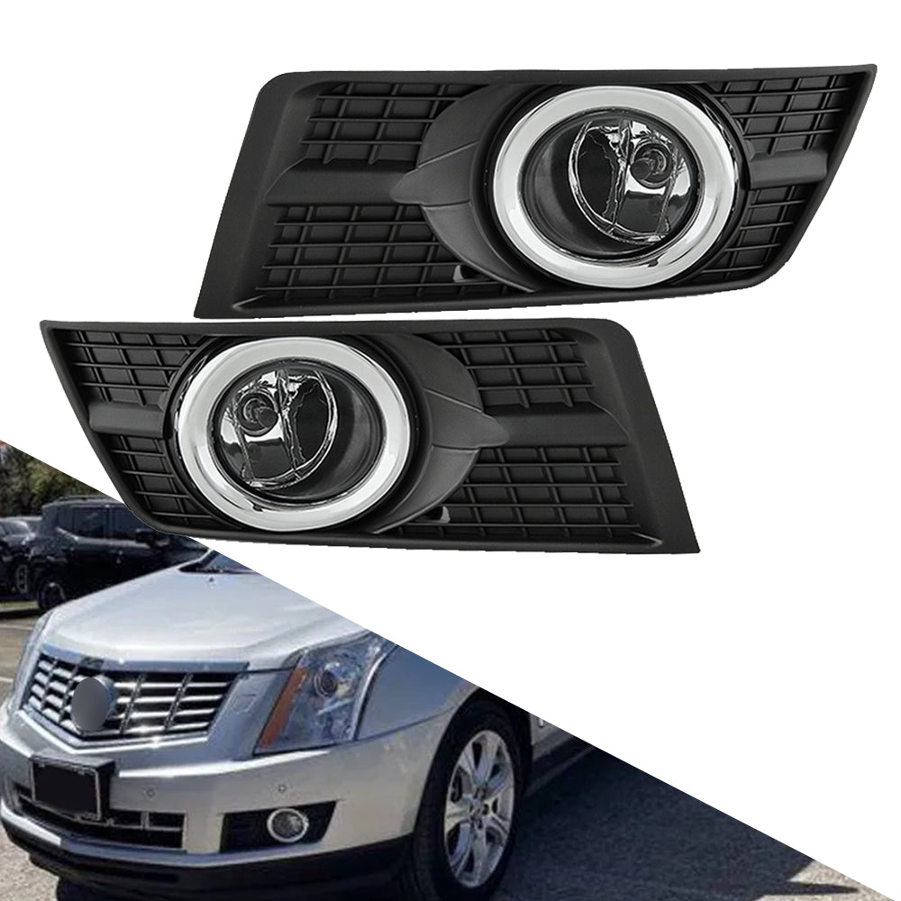 TOPPARTZ For 2010-2016 Cadillac SRX Fog Lights Lamps w/ Switch and Harness Left and Right