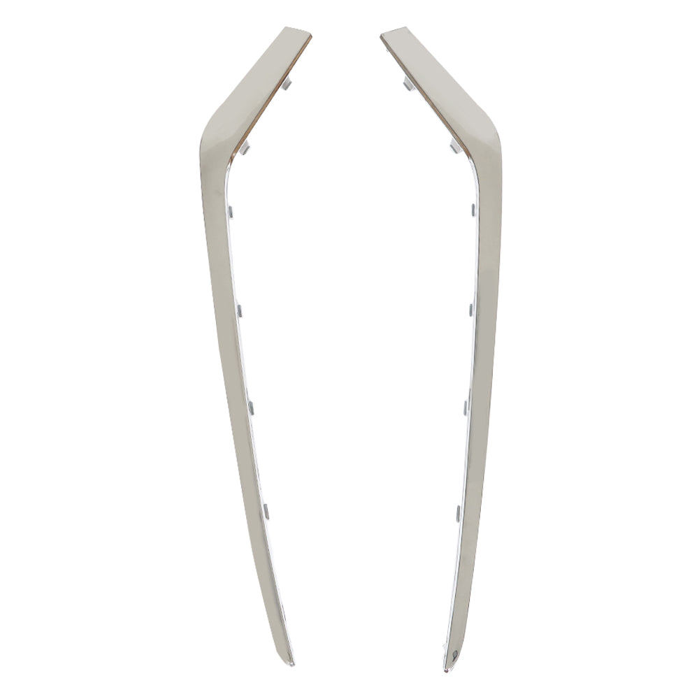 TOPPARTZ For 2018 Hyundai Sonata GL GLS SE Chrome Bumper Trims Molding Step Pads Pair Set