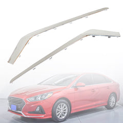 TOPPARTZ For 2018 Hyundai Sonata GL GLS SE Chrome Bumper Trims Molding Step Pads Pair Set