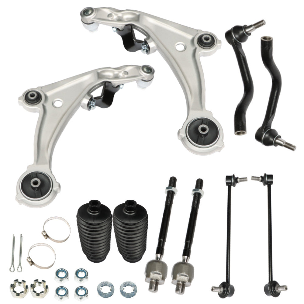 TOPPARTZ For Nissan Altima Control Arms Tie Rod Ends Sway Bar Ends Suspension Kit 10PCS