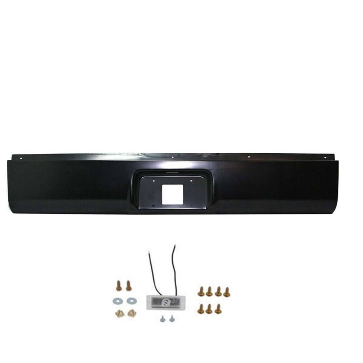 Rear Steel Bumper Roll Pan Black For Fleetside Silverado / Sierra 1999-2006