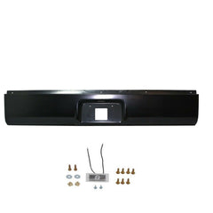 Rear Steel Bumper Roll Pan Black For Fleetside Silverado / Sierra 1999-2006