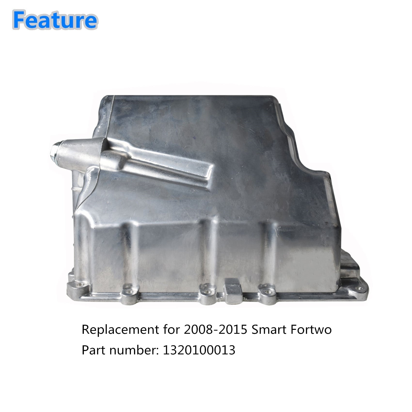 TOPPARTZ Aluminum Engine Oil Pan for 2008-2015 Smart Fortwo 1320100013