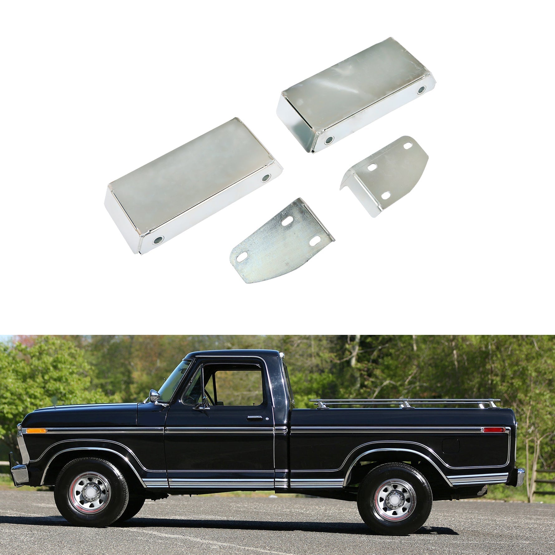 TOPPARTZ Front Steel Suspension Swap Bracket Kit Pair For 03+ Ford F100 Crown Vic