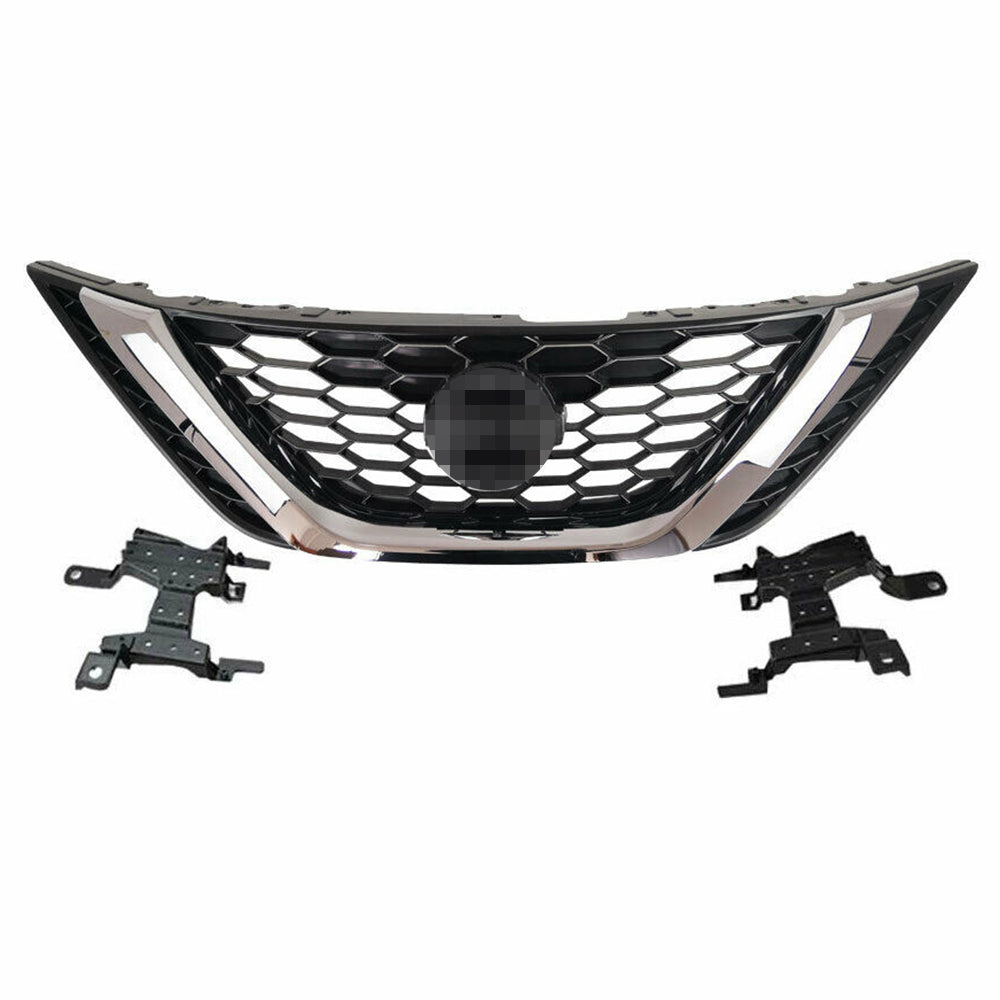 TOPPARTZ Front Upper&Lower Grille Kit Honeycomb Mesh Grill For Nissan Sentra 2016-2018