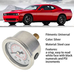 TOPPARTZ Fuel Pressure Regulator Gauge 0-160 PSI Liquid Filled Chrome/White Face