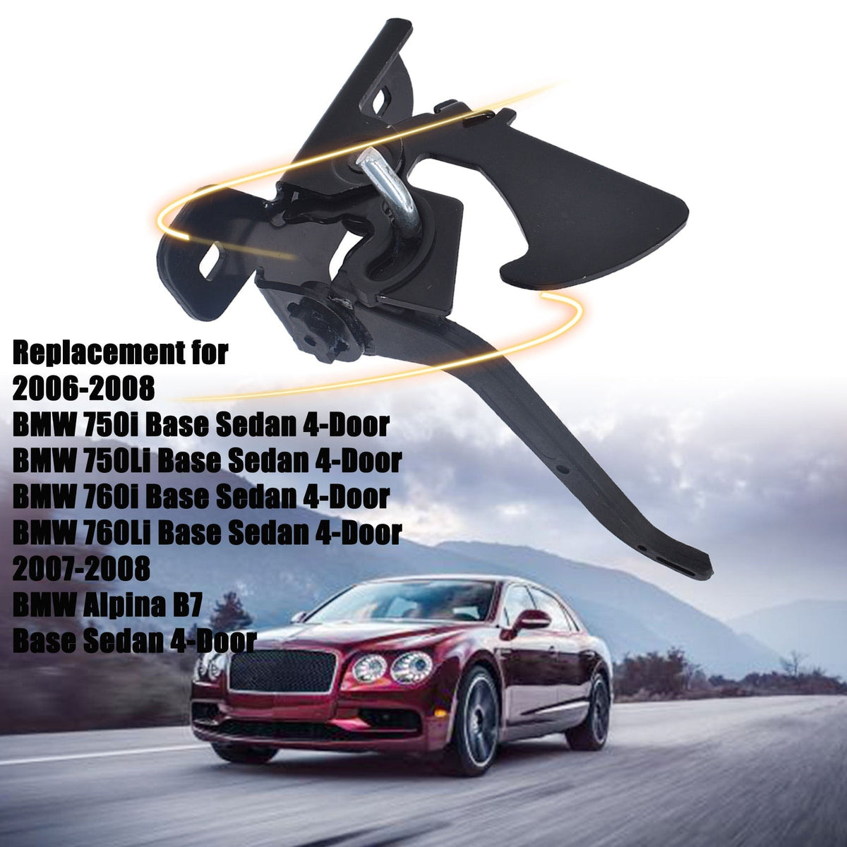 toppartz Hood Safety Catch Latch Lock for BMW E65 E66 750Li 06-08 51237145413