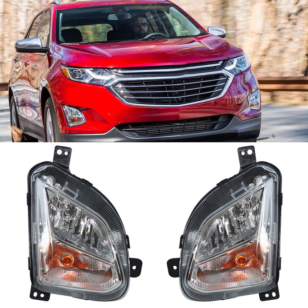TOPPARTZ  LH And RH Bumper Fog Light w/Signal For 2018 2019 2020 Chevy Equinox