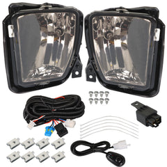 TOPPARTZ Left+Right Fog Lights Lamps For 2013-2018 Dodge RAM 1500 Smoked