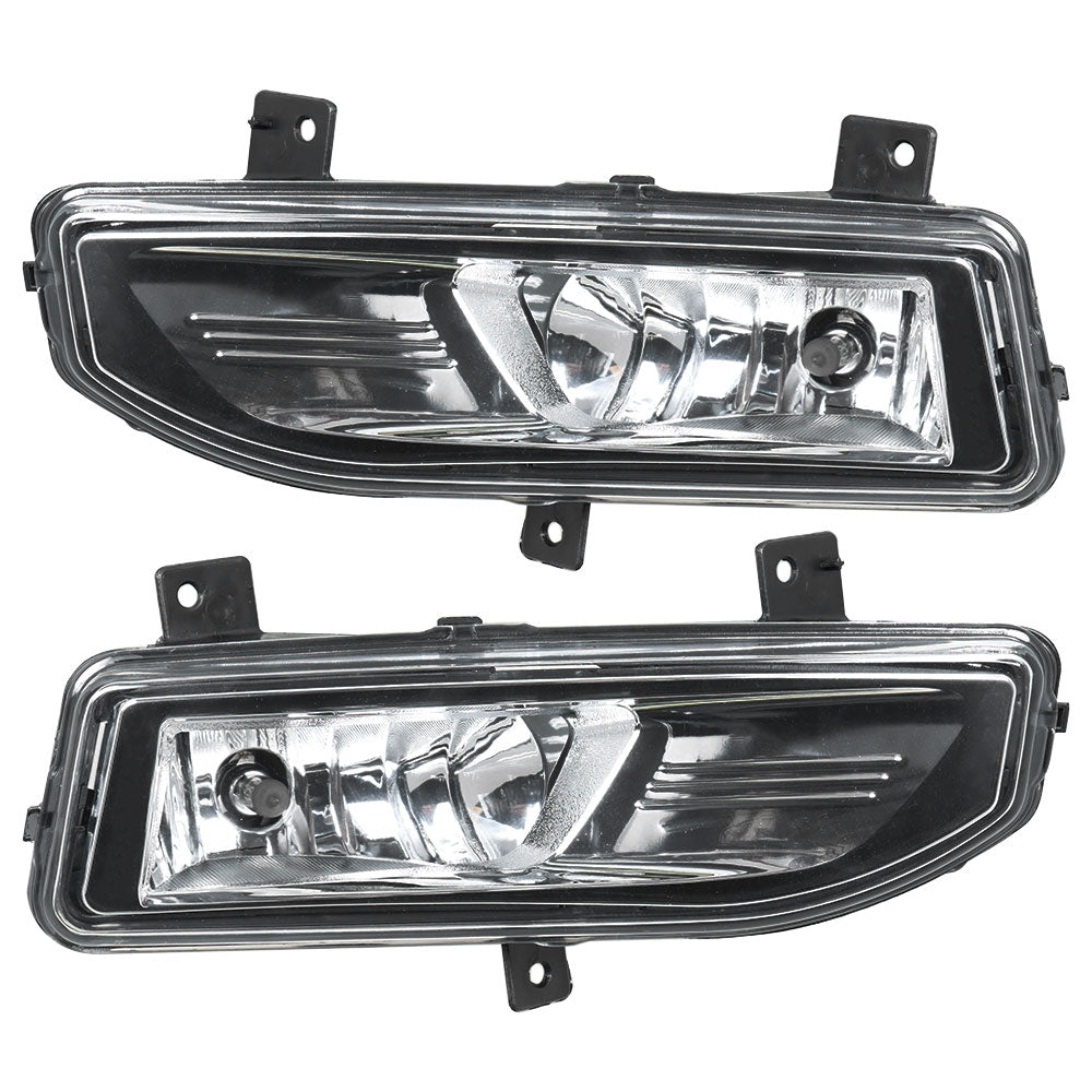 TOPPARTZ Left and Right Fog Lights Lamp Chrome w/Bezel+Harness for 2020-2021 Versa