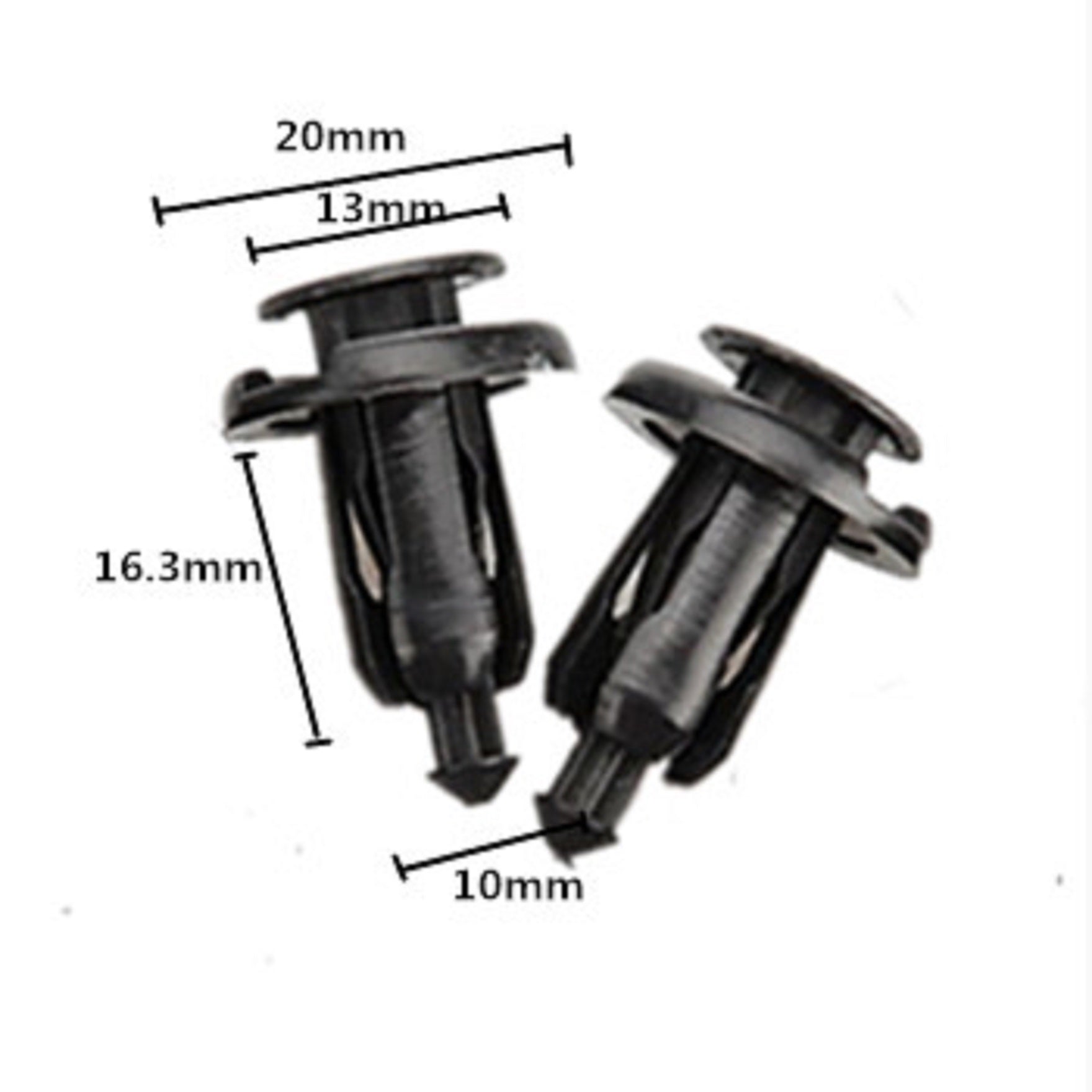TOPPARTZ Push Type Clip 10mm Plastic Fastener Bumper Pin Rivet Retainer For Honda