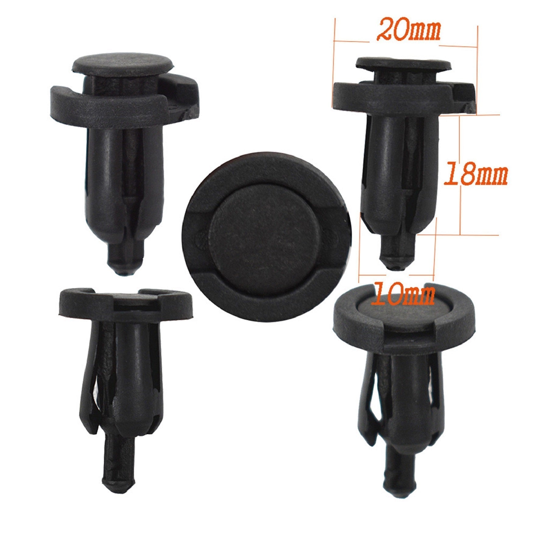 TOPPARTZ Push Type Clip 10mm Plastic Fastener Bumper Pin Rivet Retainer For Honda
