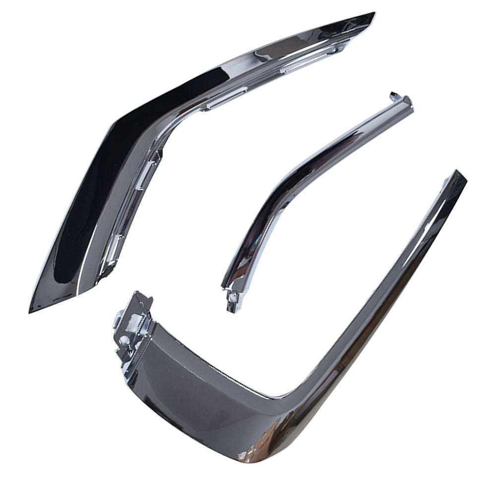 TOPPARTZ RH front Bumper Upper chrome Trim molding Strip Replacement for Mitsubishi Outlander 2016-2019 MI1047103, MI1047104