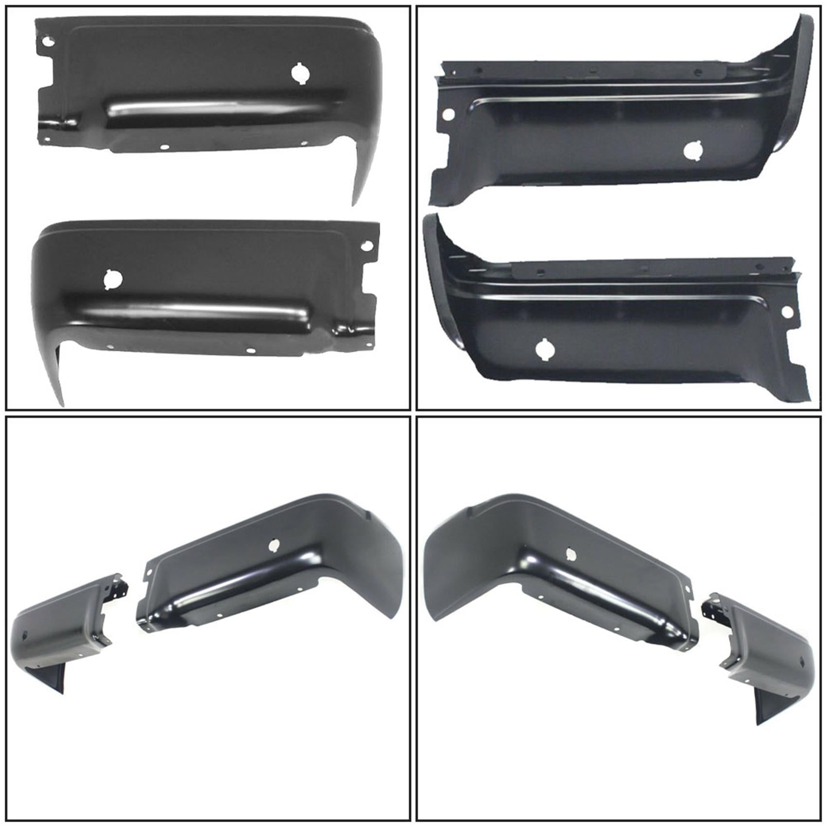 TOPPARTZ Rear Bumper Ends Pair Primered Steel Set For Ford F150 2009-2014 LH RH
