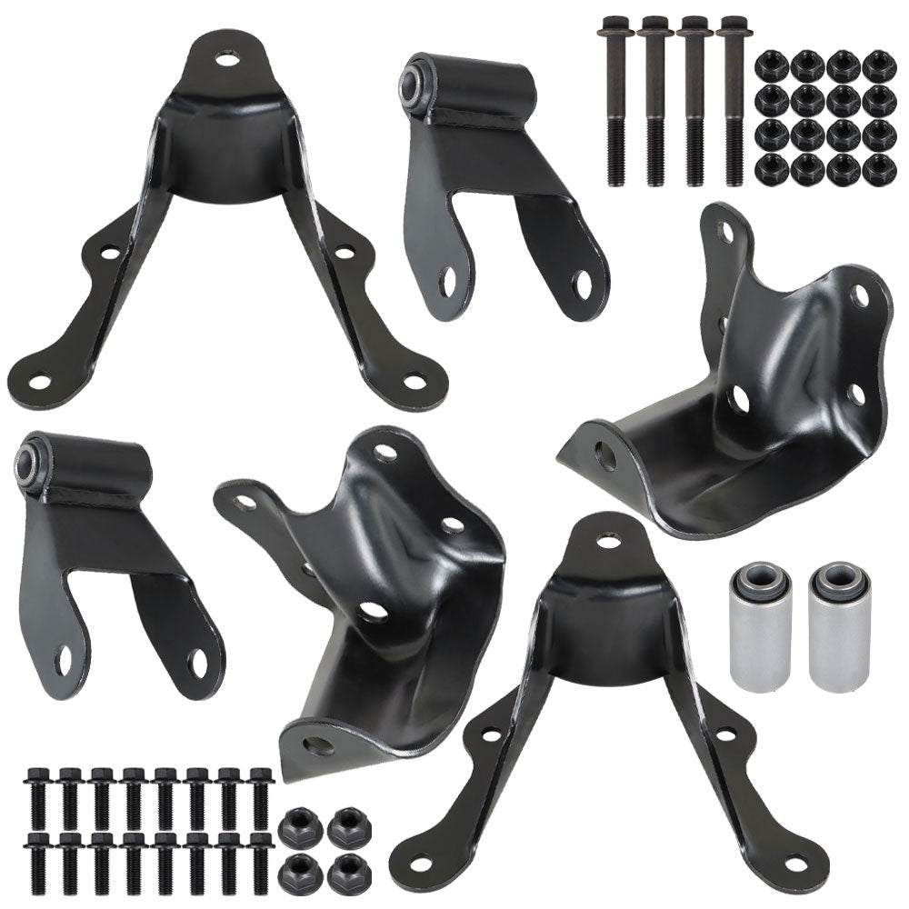 TOPPARTZ Rear Leaf Spring Shackle & Bracket Kit For 1986-1997 Ford Ranger Pickup Series