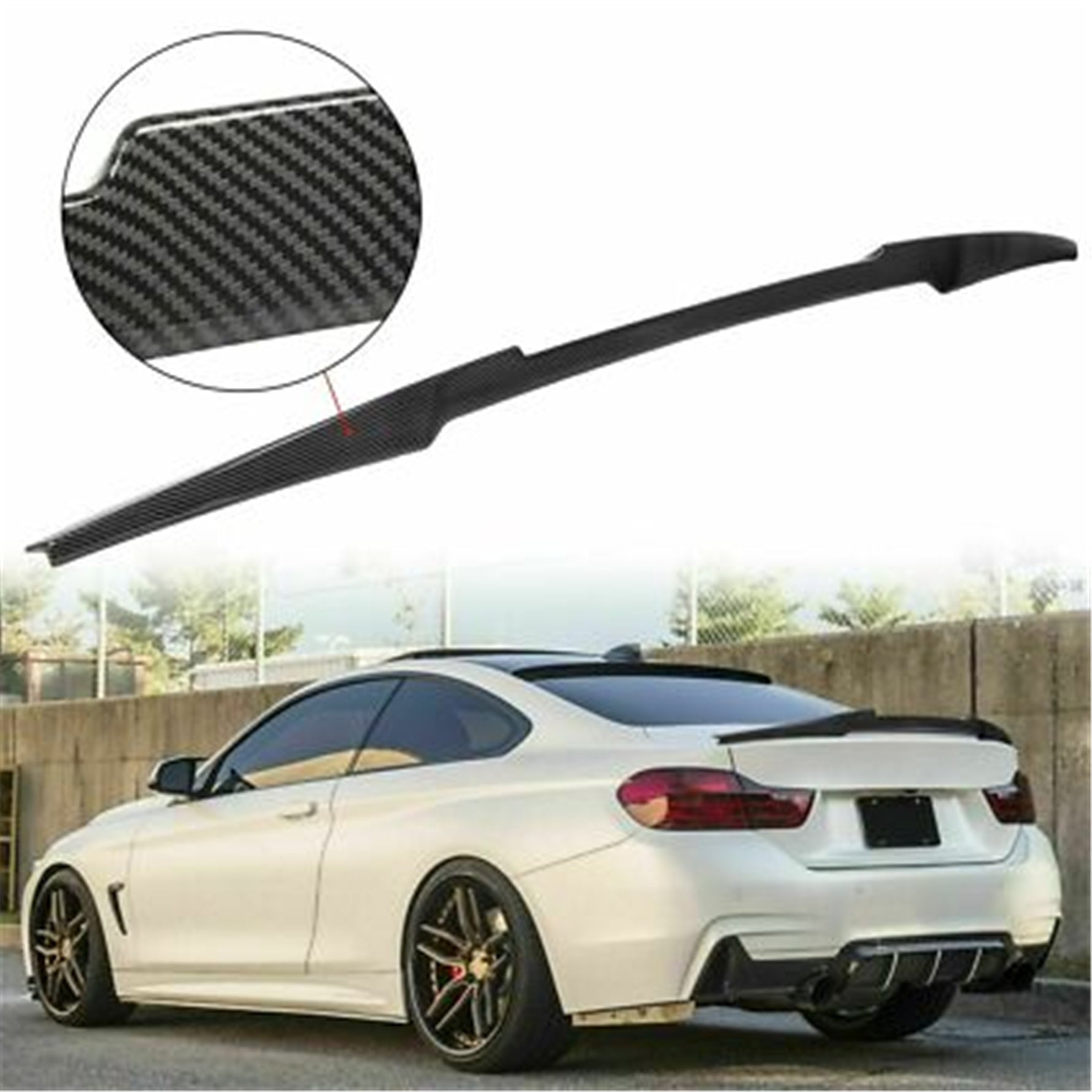 toppartz Rear Spoiler Wing For BMW F32 428 430 435 440 Coupe Carbon Fiber 14-20