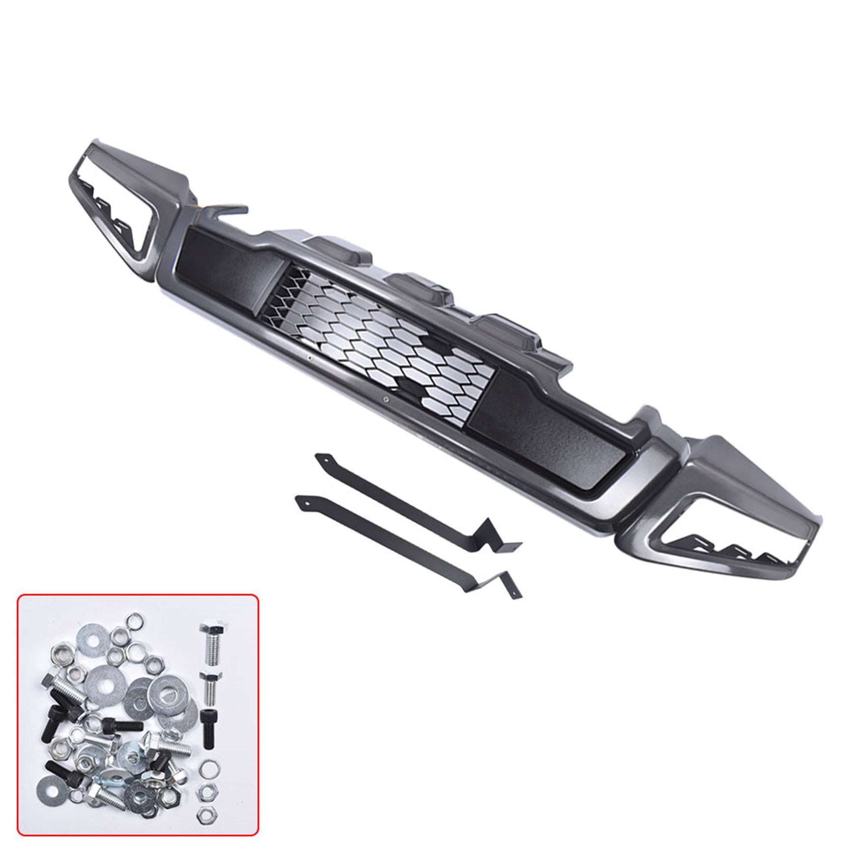 TOPPARTZ Steel Front Bumper Assembly Kit For F-150 2018 19-2020 Raptor Style Gray