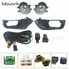 Left+Right Clear Bumper Fog Lights w/Switch Kit For 2007-2009 Toyota Camry
