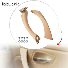 Left + Right Inner Door Panel Handle Outer Pull Trim Cover For BMW E90 328i