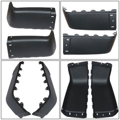 Left & Right Rear Bumper End Caps Set Black For 2007-2013 Chevy Silverado 1500