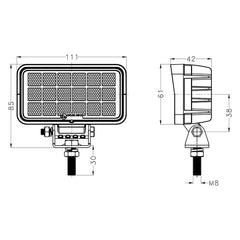 High Output LED Work Lights|3.5''18W|Wide Flood|12V 24V DC