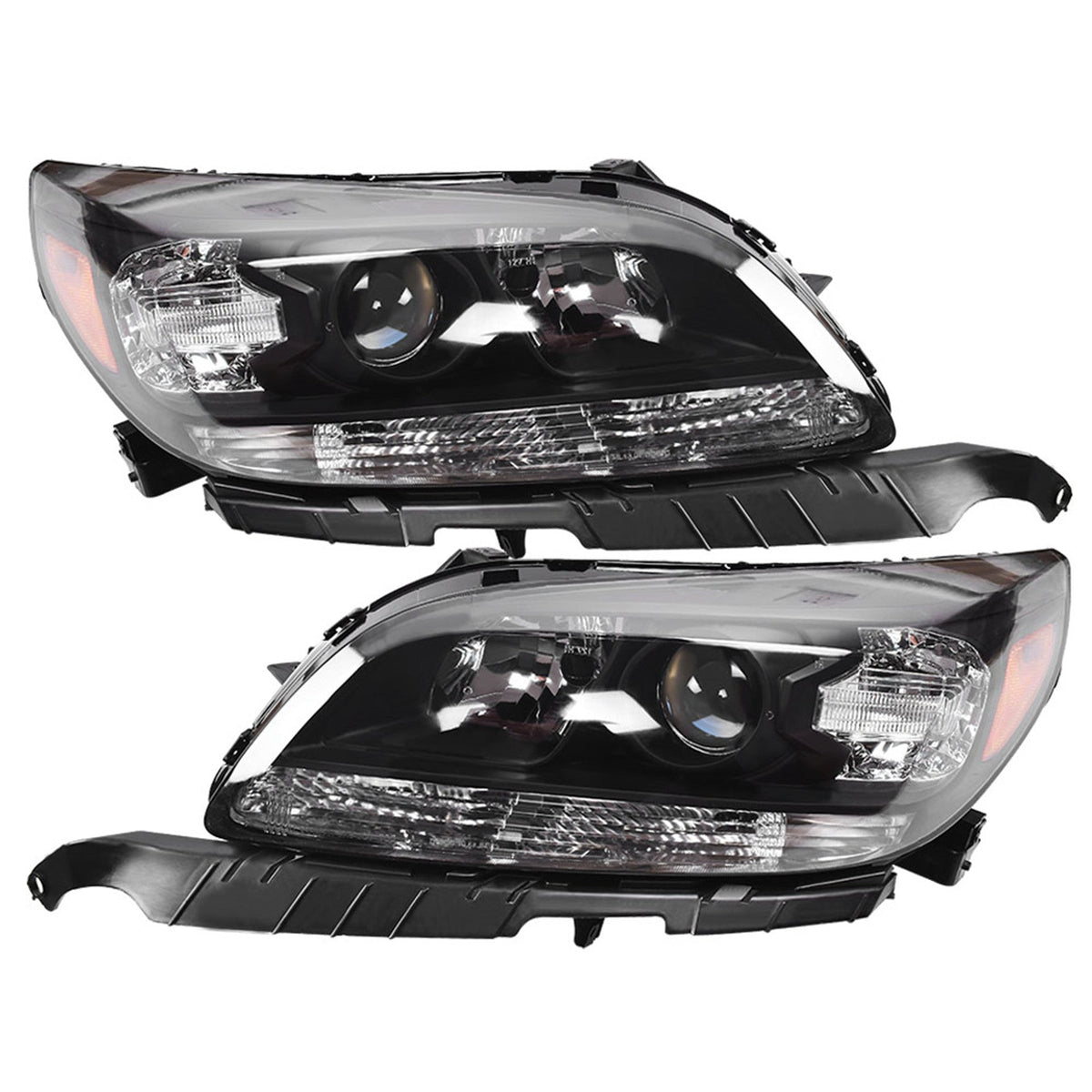 NEW Halogen Projector Headlights Assembly For 2013 2014 2015 Chevy Malibu Black