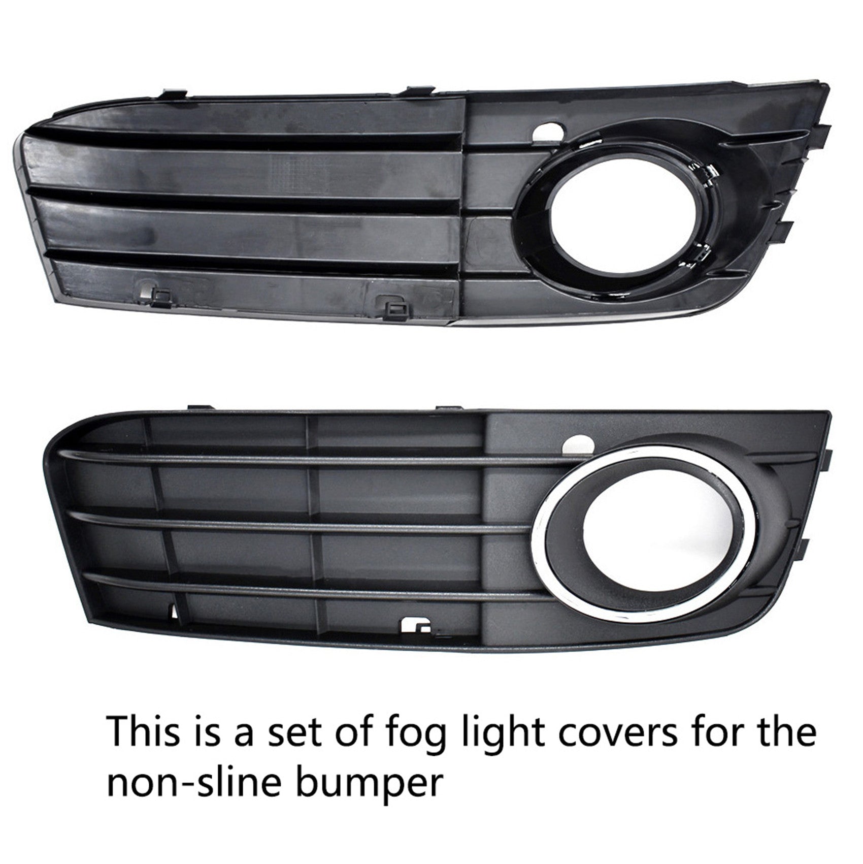 New Pair Front Bumper Fog Light Grille Grill Cover For Audi A4 B8 A4L 2009-2012