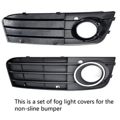 New Pair Front Bumper Fog Light Grille Grill Cover For Audi A4 B8 A4L 2009-2012