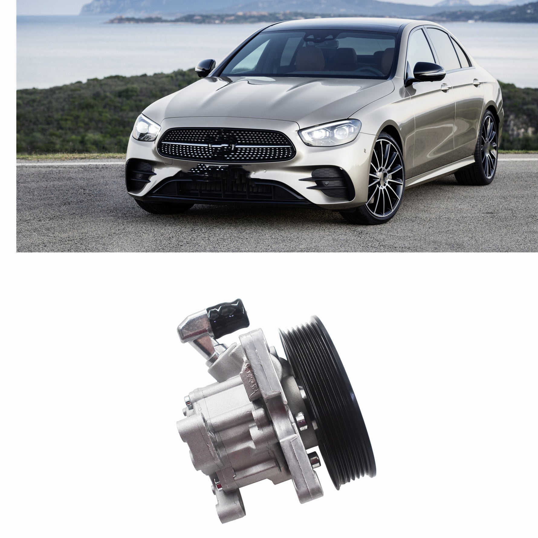 New Power Steering Pump For Mercedes-Benz CL500 E320 E500 E55 AMG S600 2000-06