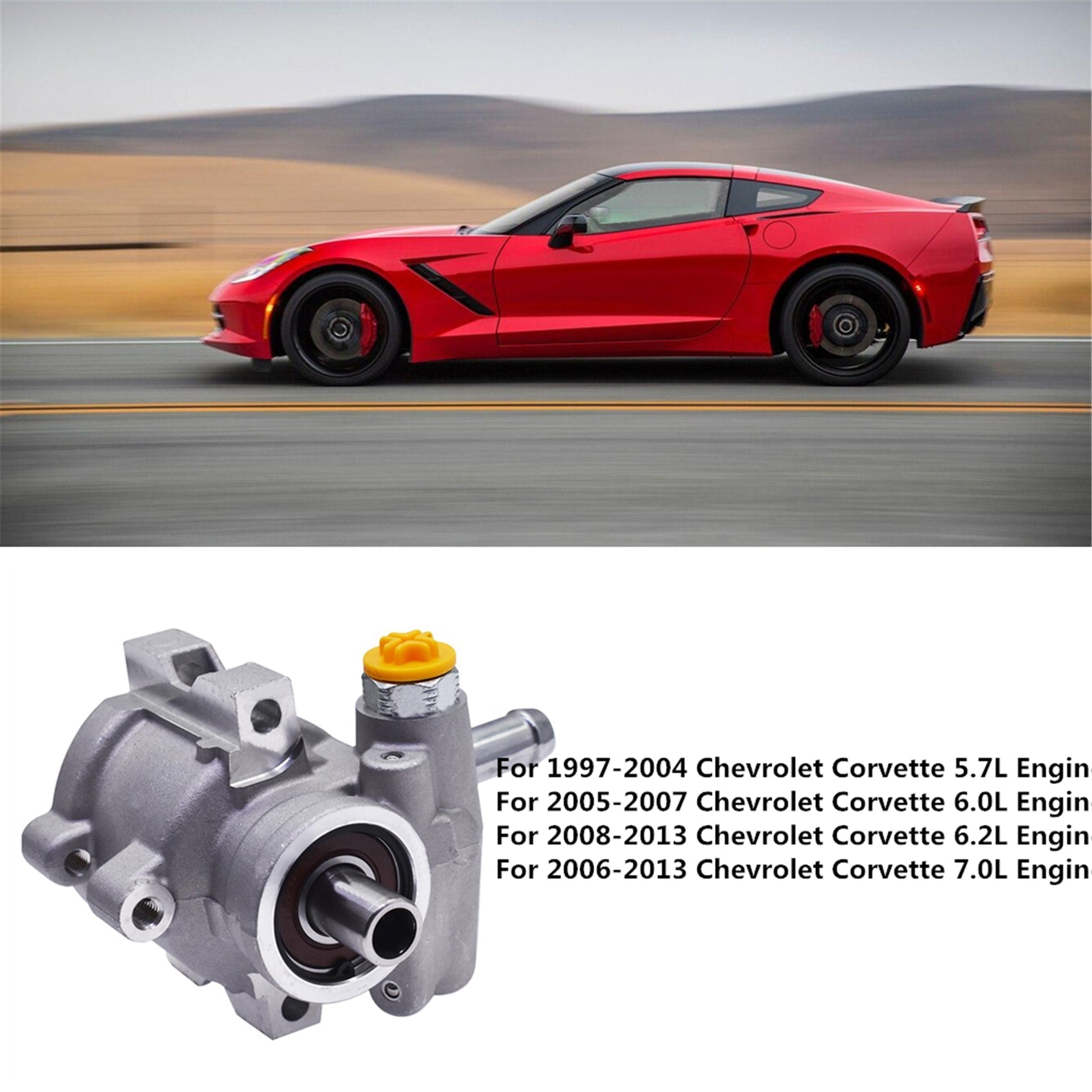 New Power Steering Pump for 1997 1998 1999 2000-2013 Chevrolet Corvette 20-822