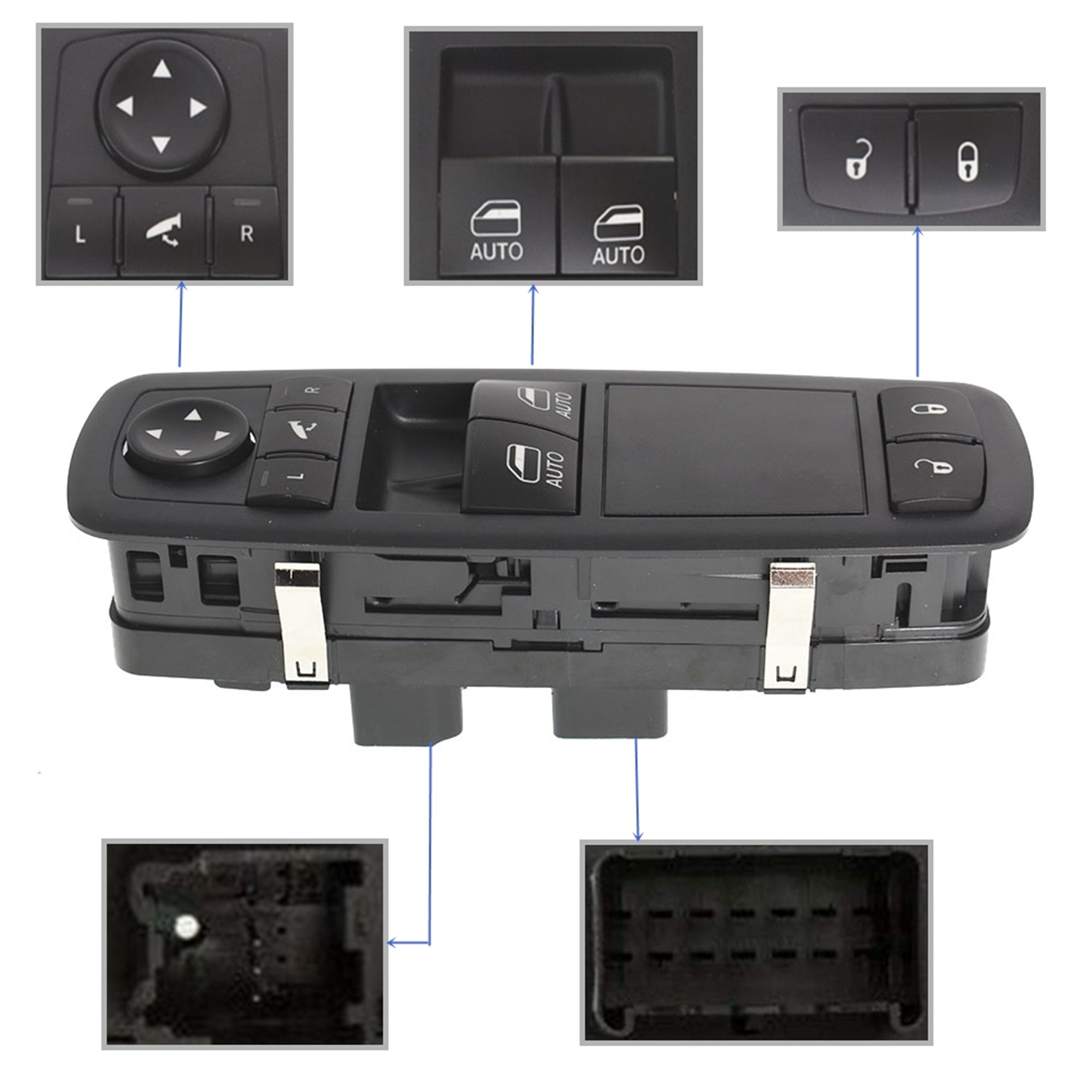 Power Window Switch 68091001AB For 2011-2012 DODGE RAM 1500 8 GANG