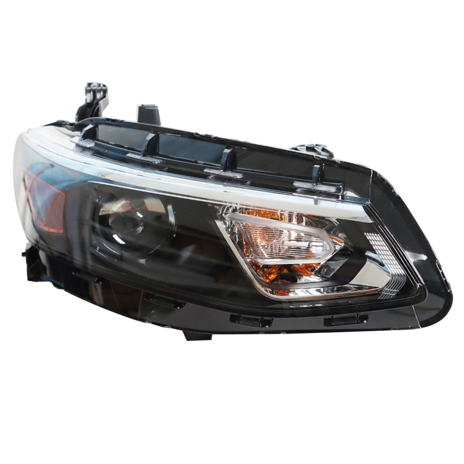 Pair Headlights Fit For 2016-2018 Chevy Malibu Black Housing Clear Lens Headlamp