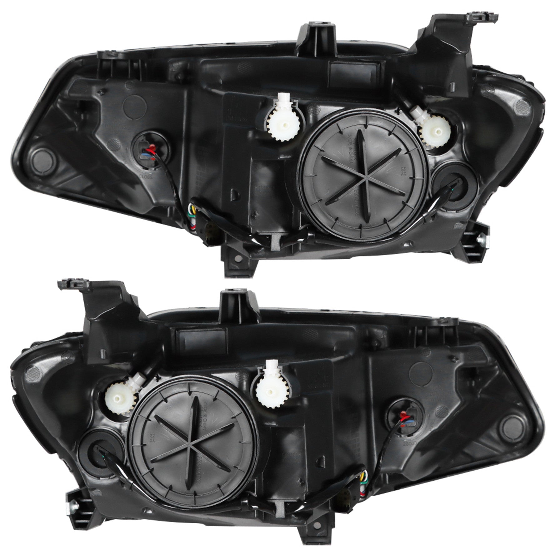Pair Headlights Fit For 2016-2018 Chevy Malibu Black Housing Clear Lens Headlamp