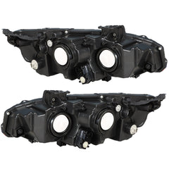 Projector Headlights For 2016-2020 Honda Civic Halogen Headlamps Chrome RH & LH