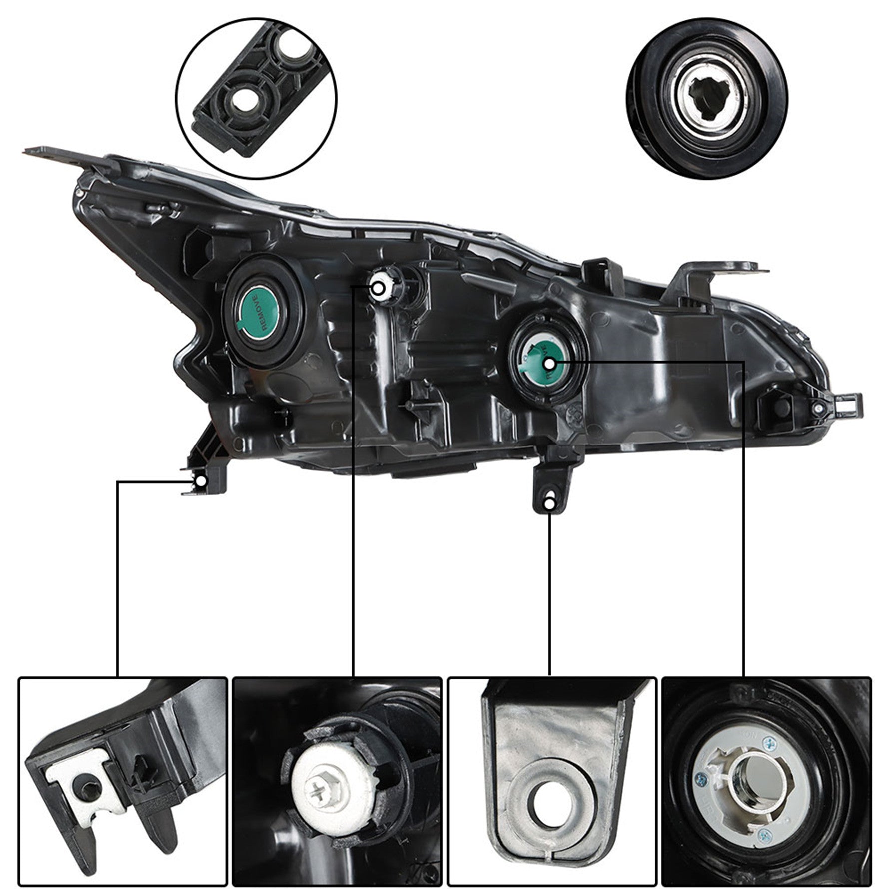 Projector Headlights For 2019-2020 Nissan Altima Halogen Headlamps Right & Left