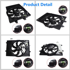Radiator AC Condenser Cooling Fan Assembly For 2017-2018 Elantra 2.0L