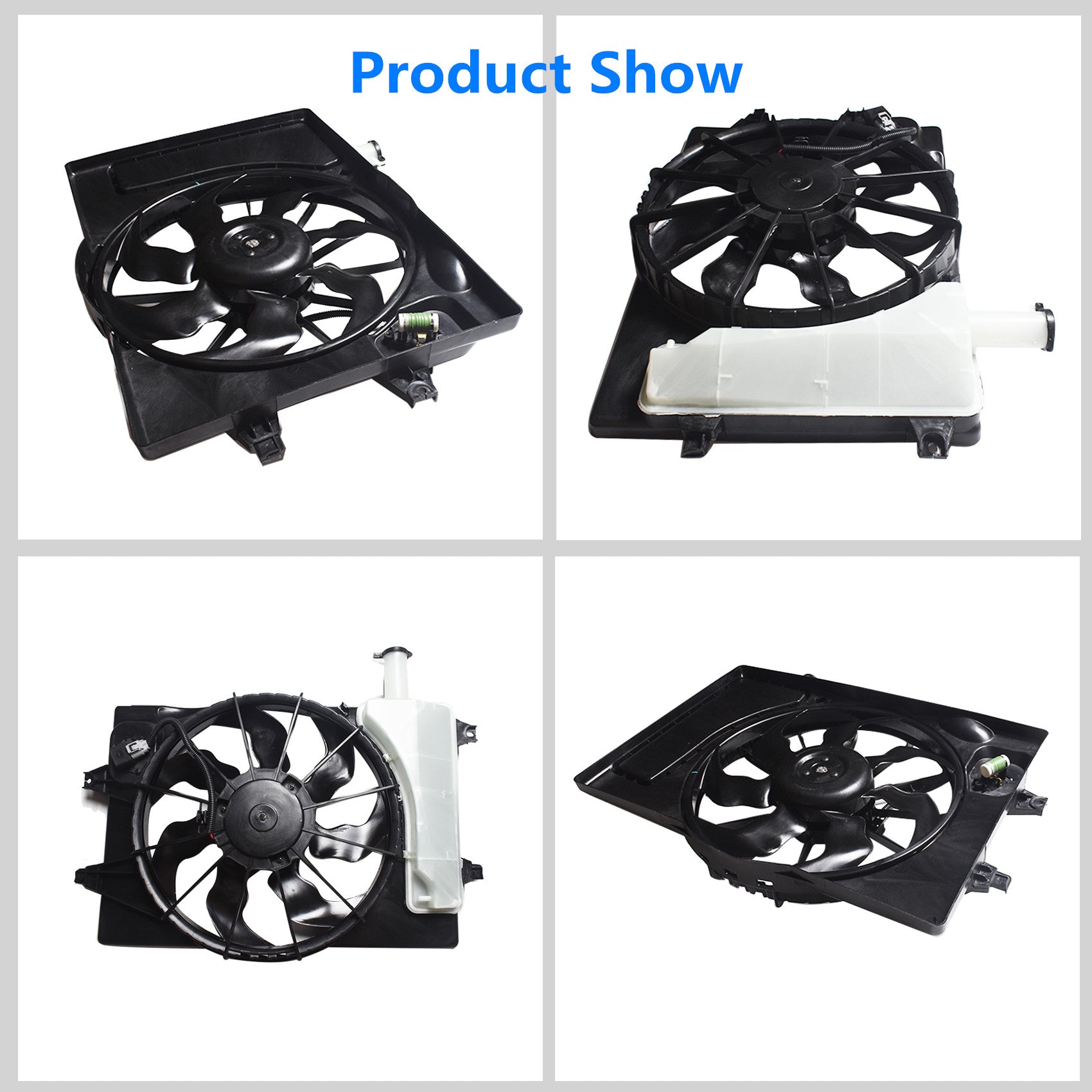 Radiator AC Condenser Cooling Fan Assembly For 2017-2018 Elantra 2.0L