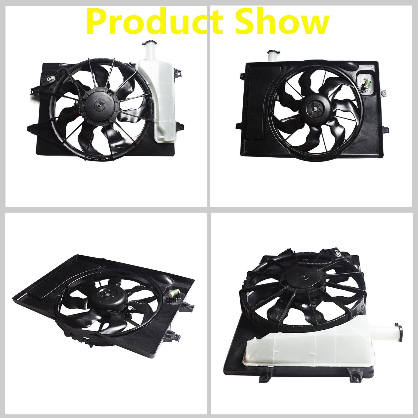 Radiator AC Condenser Cooling Fan Assembly For 2017-2018 Elantra 2.0L