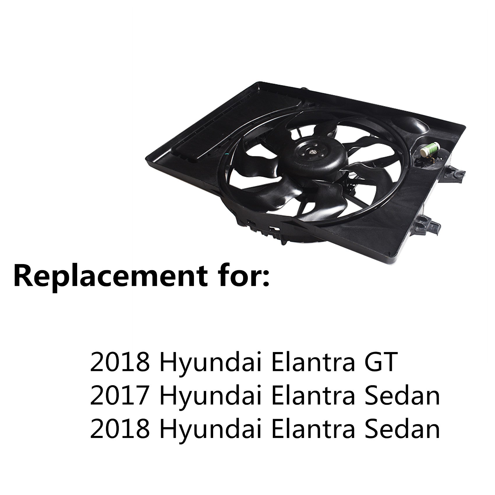 Radiator AC Condenser Cooling Fan Assembly For 2017-2018 Elantra 2.0L