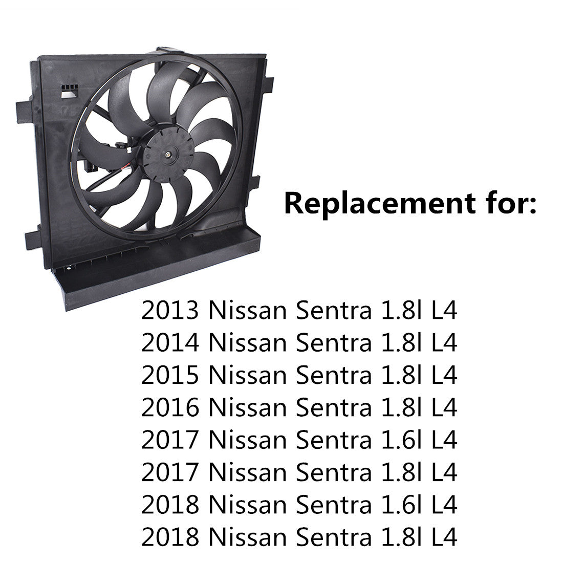 Radiator And Condenser Fan Fit For 2013-2018 Nissan Sentra  NI3115146
