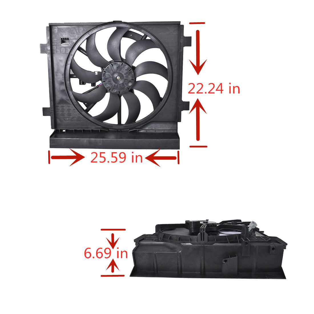 Radiator And Condenser Fan Fit For 2013-2018 Nissan Sentra  NI3115146