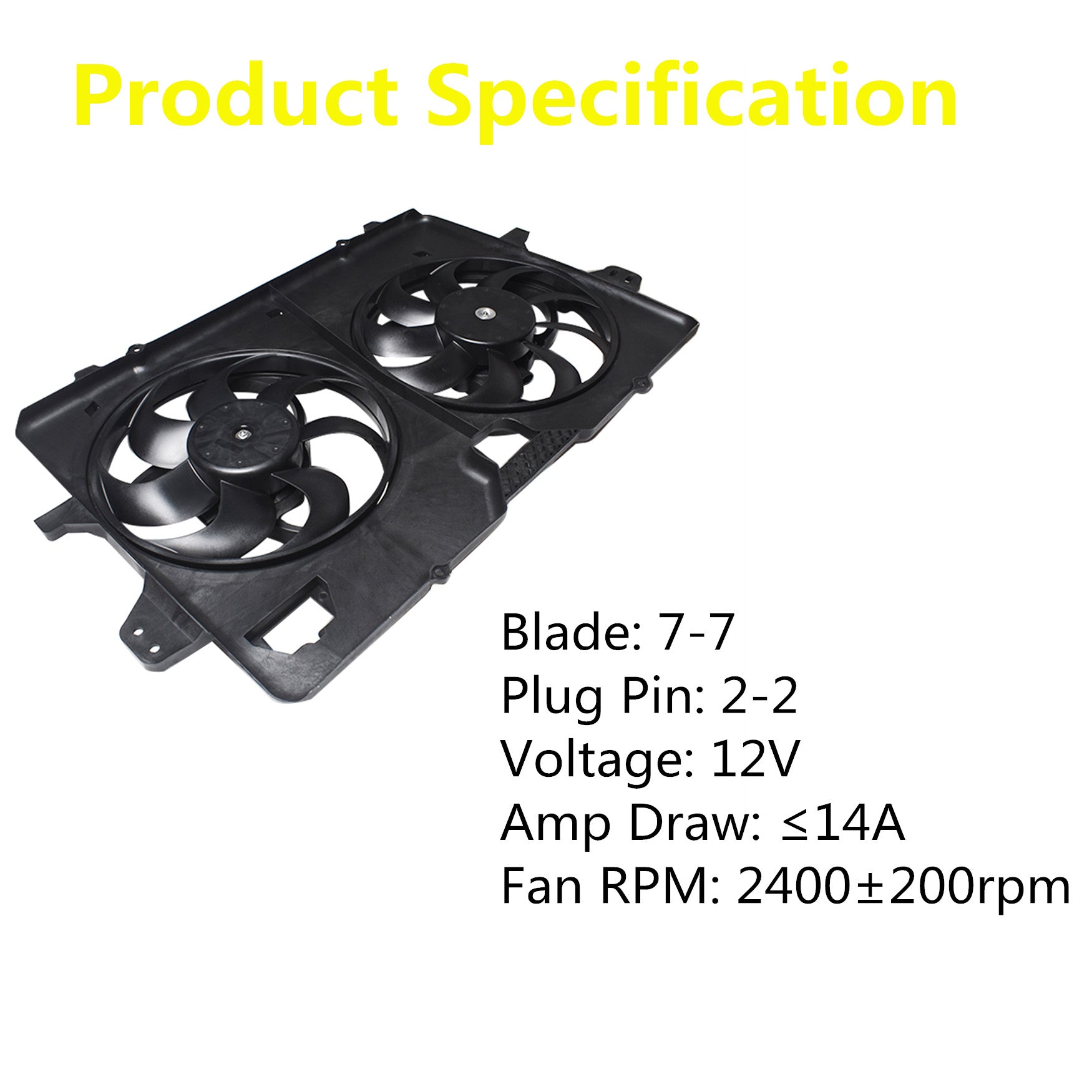 Radiator And Condenser Fan For Ford Escape Mercury Mariner FO3115182 FA70593