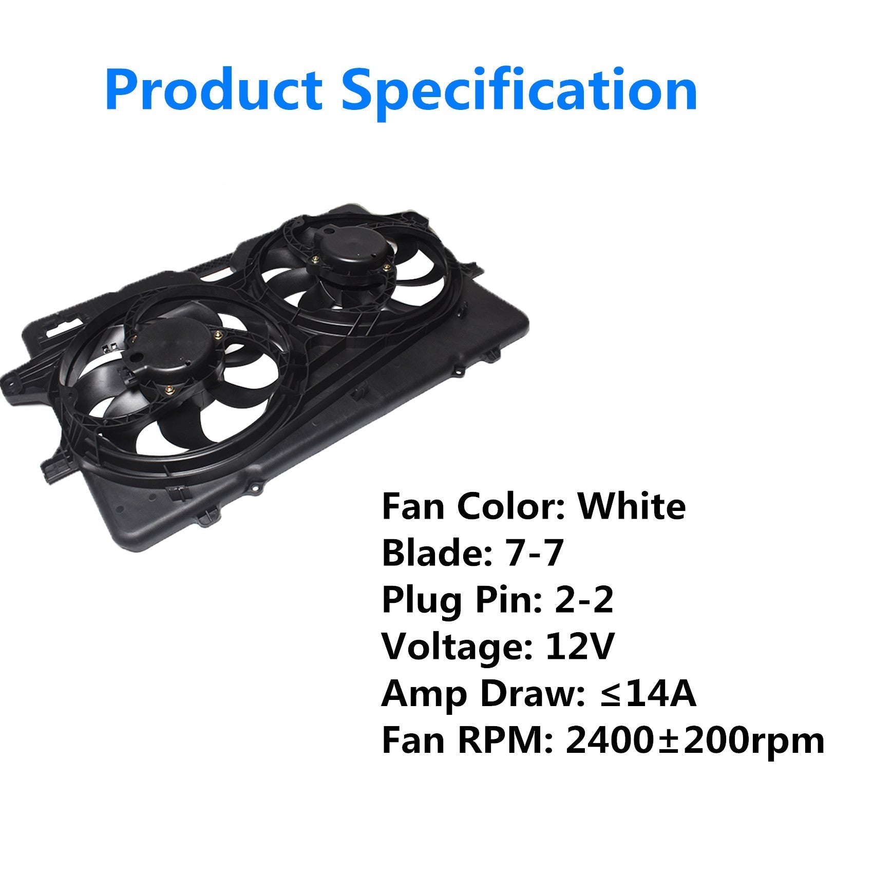 Radiator And Condenser Fan For Ford Escape Mercury Mariner FO3115182 FA70593