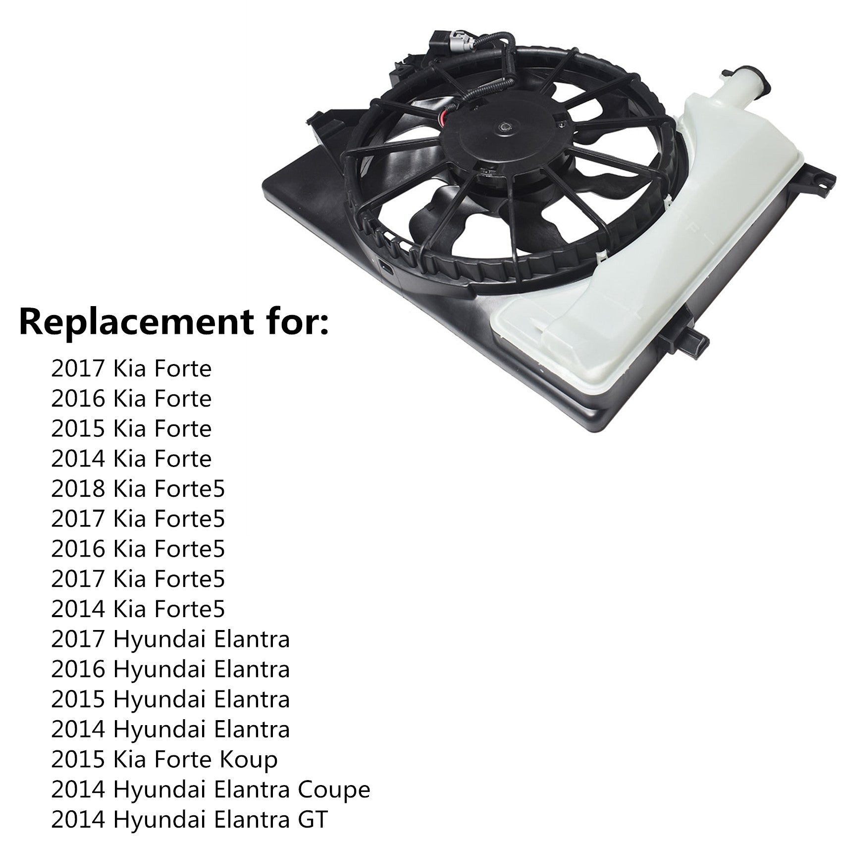 Radiator And Condenser Fan For Hyundai Elantra Kia Forte HY3115152 TYC623510